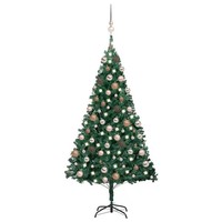 Weihnachtsbaum KüNstlich 150 Cm GrüN Mit LED Beleuchtung Und Kugeln