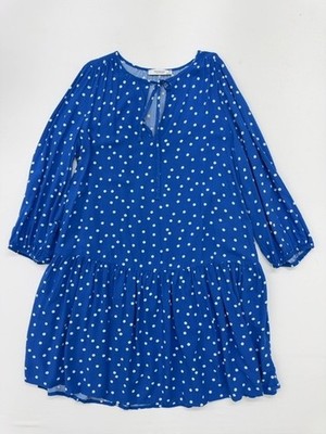 Reserved Mädchen blau gepunktetes knielanges Kleid UK 14