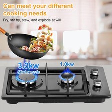 20Inch Gas Stove 2 Burner Top Built-in Stainl...