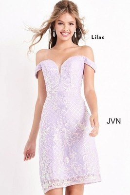 NWT Lilac Purple Sequin JVN Jovani Homecoming Cocktail Party Dress Size 4
