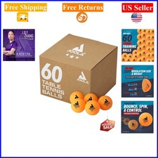 Training 3-Star Table Tennis Balls, 12/60/120 Pack, 40 mm, Orange/White