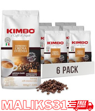 Espresso Coffee Beans Medium Dark Roast 6 x 1kg Bulk Italian Blend