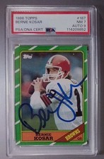 POP 14 1986 Topps PSA 7 Browns Bernie Kosar signed ROOKIE card AUTO Hurricanes