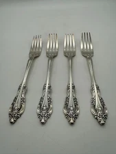 Set of 4 Oneida Community Silver Plate Silver Artistry Dinner Forks