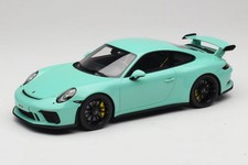 1/18 Porsche 911 991.2 GT3 Coupe Mint Green Resin Model Car by GT Spirit GT550
