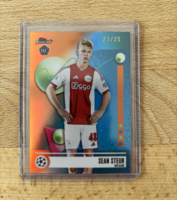 Topps Finest UEFA Champions League 2026 Sean Steur AFC Ajax RC 21/25 #53