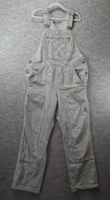 Carhartt Bib Overalls Womens Relax Fit 12/14 Blue Railroad Striped Double Knee