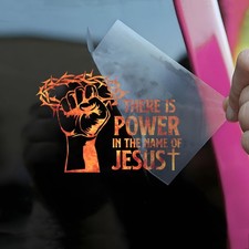 "Funny Jesus Car Decal Christian Bible Verse Vinyl Sticker for Cars, Trucks"