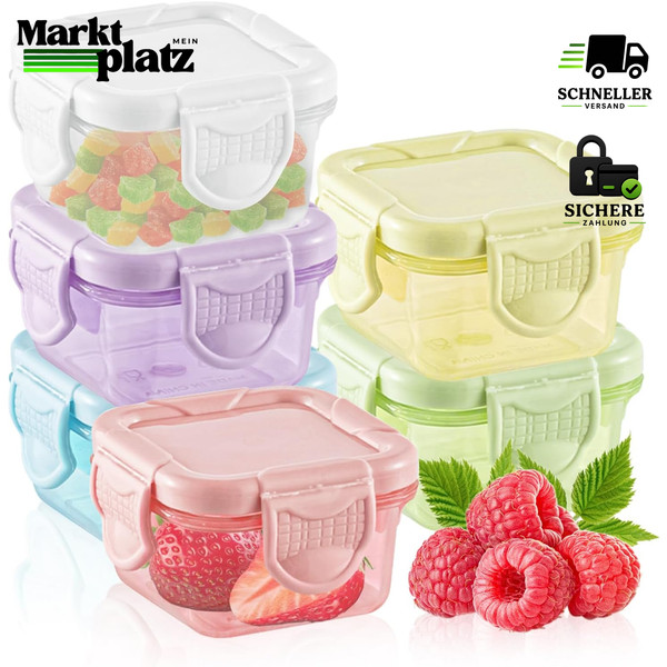 Vorratsdosen Set 150Ml Auslaufsicher Mehrweg Gefrierdosen 6 StüCk KüChe-image
