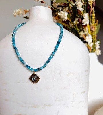 Lyra Blue Apatite Necklace