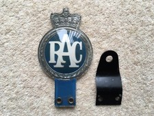 C1960s VINTAGE ROYAL AUTOMOBILE CLUB NoE41633 BADGE BAR CAR BADGE&BRACKET