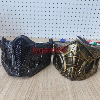 半脸面罩CLASSIC SUB-ZERO Mask Mortal Kombat Scorpion FRPHalf Face Mask Cosplay Props