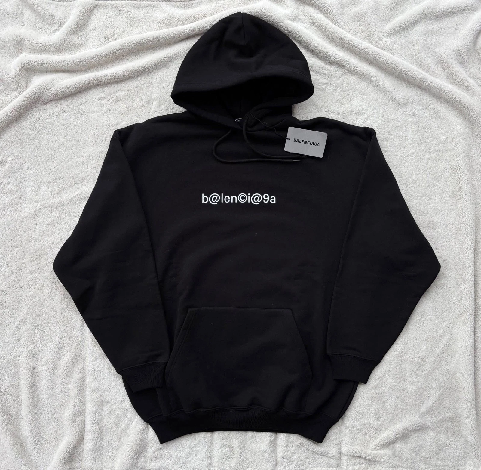 Balenciaga — Balenciaga Black Symbolic Logo Hoodie - Fits L-XL - $1100 - New - Authentic