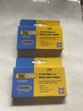 Tacwise CT45 White Cable Tacker Staples 10mm 3/8 Inch 1000 Pack