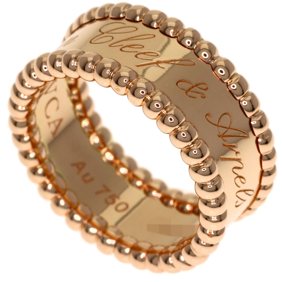 Van Cleef & Arpels Perle Senior Tulle Medium Ring K18 Pink Gold 