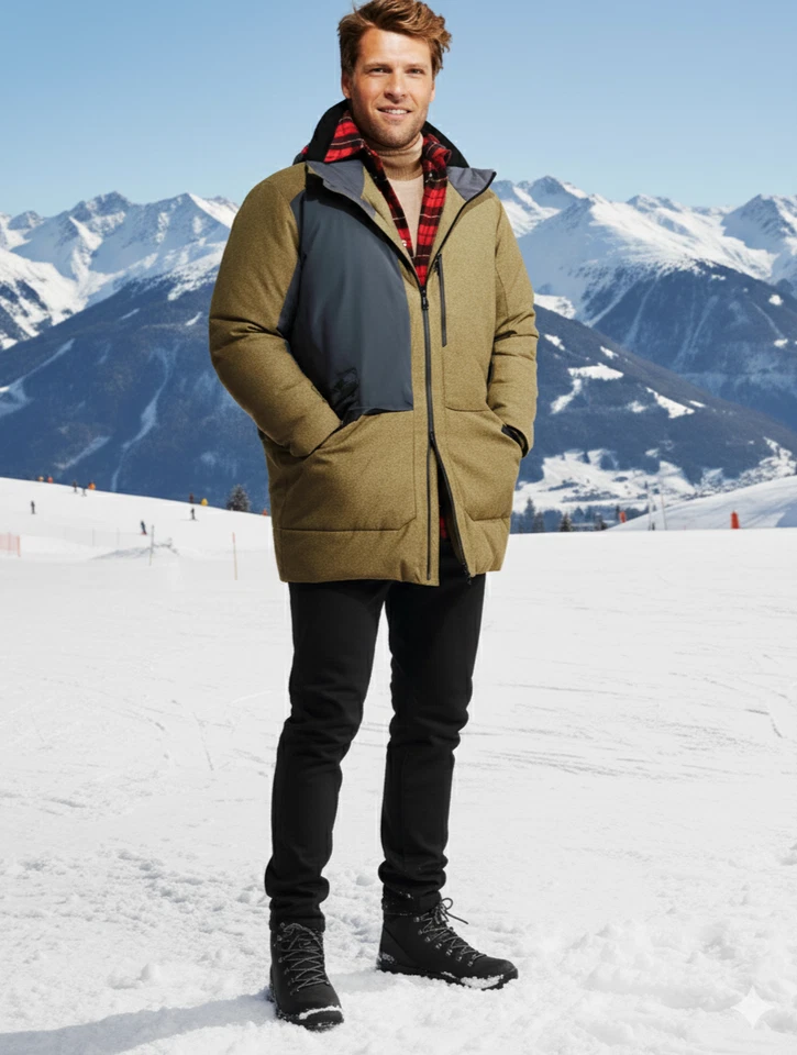 Spyder X Brooks Brothers Men's Down 700 Parka GORE-TEX Infinium Jacket Ski Coat - Image 4 of 4