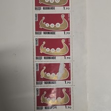 France bande verticale 5 timbres non oblitérés « Basse-Normandie » 1,70