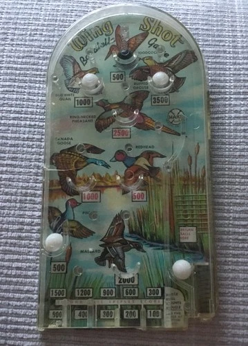 Wing Shot Bagatelle Game Marx 1950's Pinball Game Ducks 9” Slingshot READ