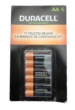 Duracell AA Rechargeable NiMH Batteries 6ct, 2500mAH