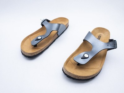 Human Nature Damen Pantolette Sandalette Flip-Flop Grau Gr. 42 EU Art. 40451-80