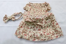 Gymboree Baby Girl's Floral Pleated 3-Piece Set LB3 Country Cream Size 9-12M