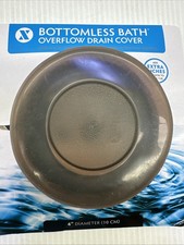 SlipX Solutions Bottomless Bath Overflow Drain Cover 4" Diameter SS