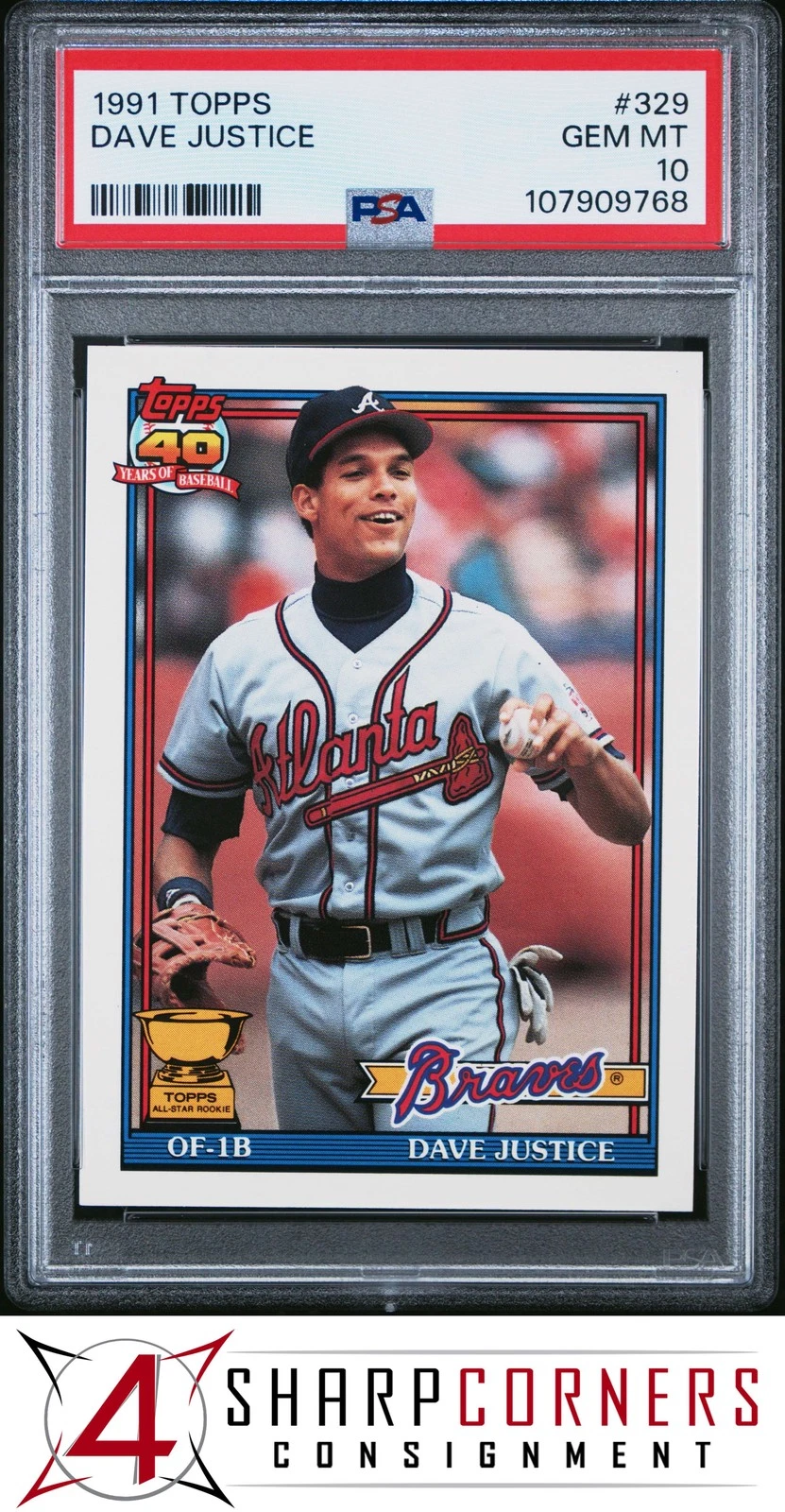 Dave Justice trading card