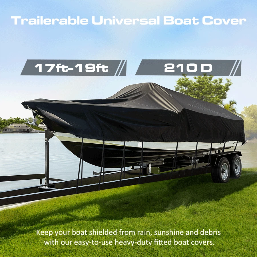 Heavy-Duty Marine Grade 17ft-19ft / 5.2m-5.8m Trailerable Jumbo Boat Cover AUS - image 2 of 4