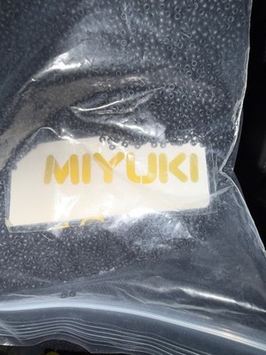 MIYUKI DELICA JET MATTE CHARCOAL BLACK 11/0 beads 49 grams