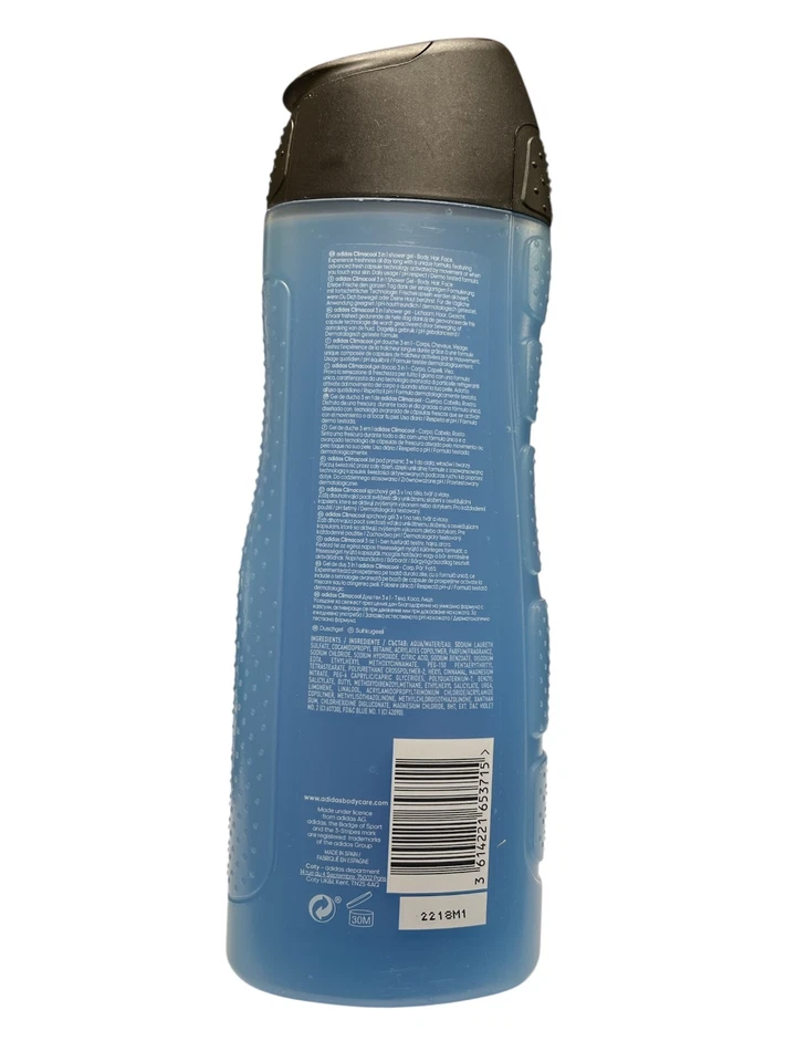 Adidas Climacool 3-in-1 Shower Gel 13.5 fl oz x2, Body Hair Face, Fresh Capsules - Image 3 of 4