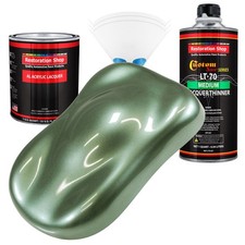 Fern Green Metallic Acrylic Lacquer Quart Auto Paint Kit Medium Thinner Fern Green Metallic Acrylic Lacquer Quart Auto Paint Kit Medium Thinner