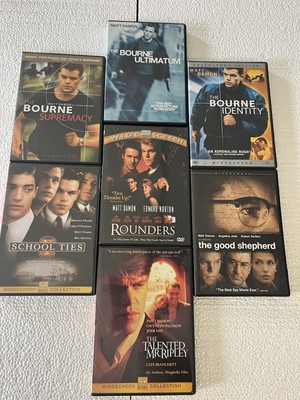 Matt Damon bourne lot plus Ripley rounders Shepherd school Vg Or Better