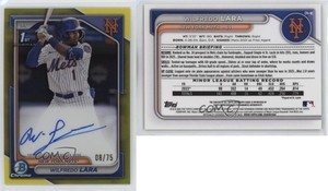 2024 Bowman Chrome Prospect Yellow Refractor /75 Wilfredo Lara #CPA-WL Auto