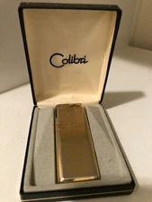 Vintage Colibri Gold-Tone Butane Lighter - Original Box - Made in Korea