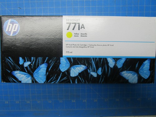 HP 771A 775-ml Yellow DesignJet Ink Cartridge, B6Y18A P02-000981