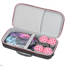 Pickleball Paddles Case Holds 2 Rackets and 4 Ball - Hard Protective Bag Fits...