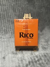 10 Pack Rico Bb Clarinet Reeds Strength 2.0 RCA1020 Brand New Factory Sealed