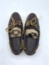 Women s Sperry Top-Sider Authentic 9M Boat Shoes Dark Brown Leather