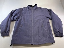 LL Bean Women  s Reg Medium Purple Nylon Shell Insulated Full Zip Jacket Pockets