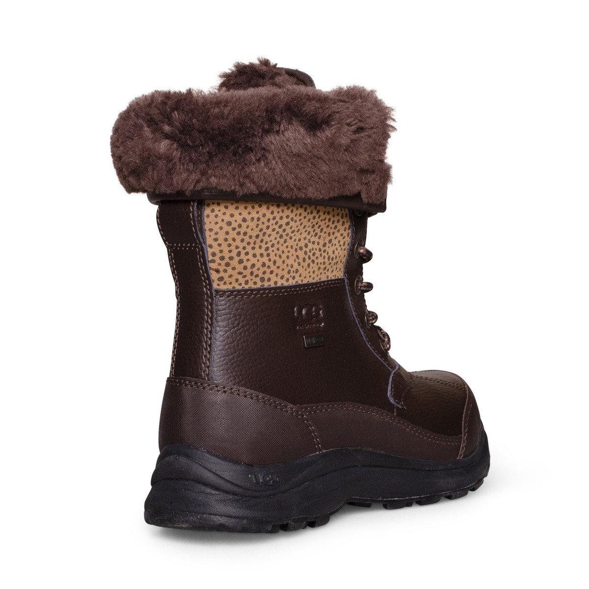 りちゃ さま専用UGG australia ⚫︎クポンチョ⚫︎未使用⚫︎ニット コート UGG ZAYLEE MICRO CHEETAH DARK BROWN LEATHER WATERPROOF WOMEN'S