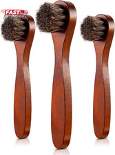 Jovitec 3 Pieces Horsehair Polish Applicator Brush Kit Saddle Soap Shoe Shine Br
