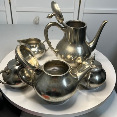 Vintage Metawa Holland 5 Piece Real Pewter Tea Set 94% Pre 1985 | eBay
