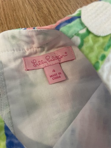 Lilly Pulitzer Girls Shift Dress Size 4 Excellent Condition - Picture 3 of 5
