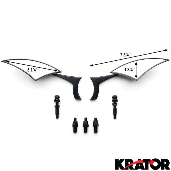 Par de espejos retrovisores negros personalizados para Harley Davidson V-Rod Night Street V Rod Foto 2 de 3