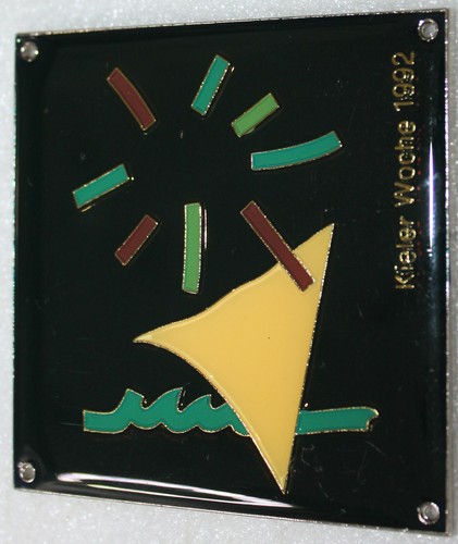 SAILING SEGELN TEILNEHMER PARTICIPANT PLAKETTE * KIEL REGATTA KIELER WOCHE 1992