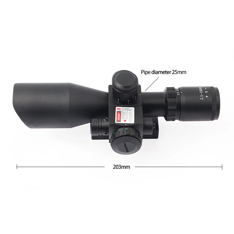 Holographic 2.5-10X40 Riflescope Red/Green Dot Sight 20mm Rail with Red Laser UK - Image 3 of 4