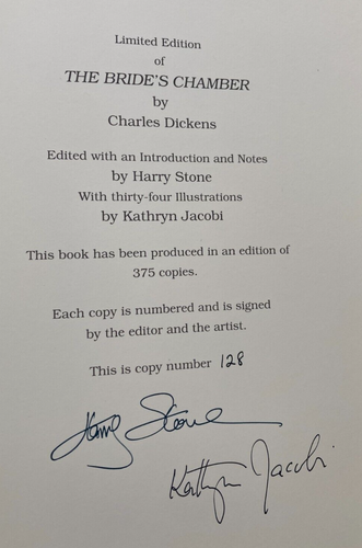 RARE !! The Bride's Chamber (Dickens) Illus. by K. Jacobi #128/375, SIGNED, NF