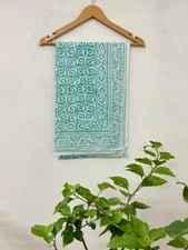 Hand Block Print Sarong Cotton Scarves Scarf Beach Cover Up Light Pareo Summer