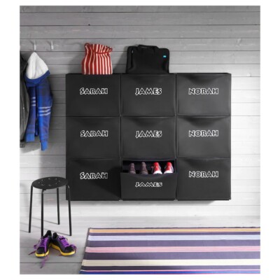 New Black IKEA Trones shoe Storage Stackable cabinet Drawer