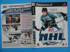 PLAYSTATION 2 NHL 2001 ORIGINAL COVER ART NO GAME DISC INCLUDED 